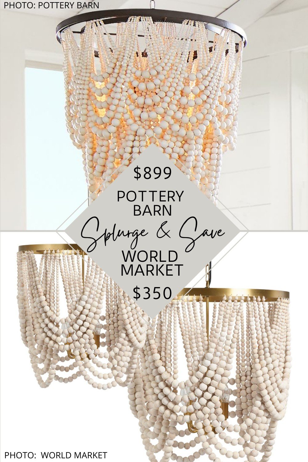 Pottery barn beaded chandelier deals